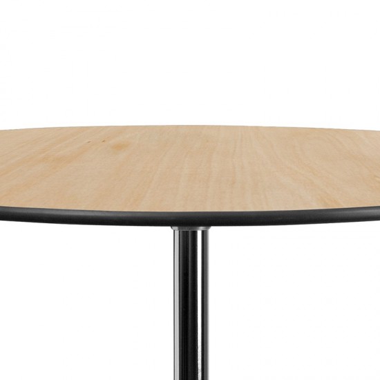 36'' Round Wood Cocktail Table with 30'' and 42'' Columns