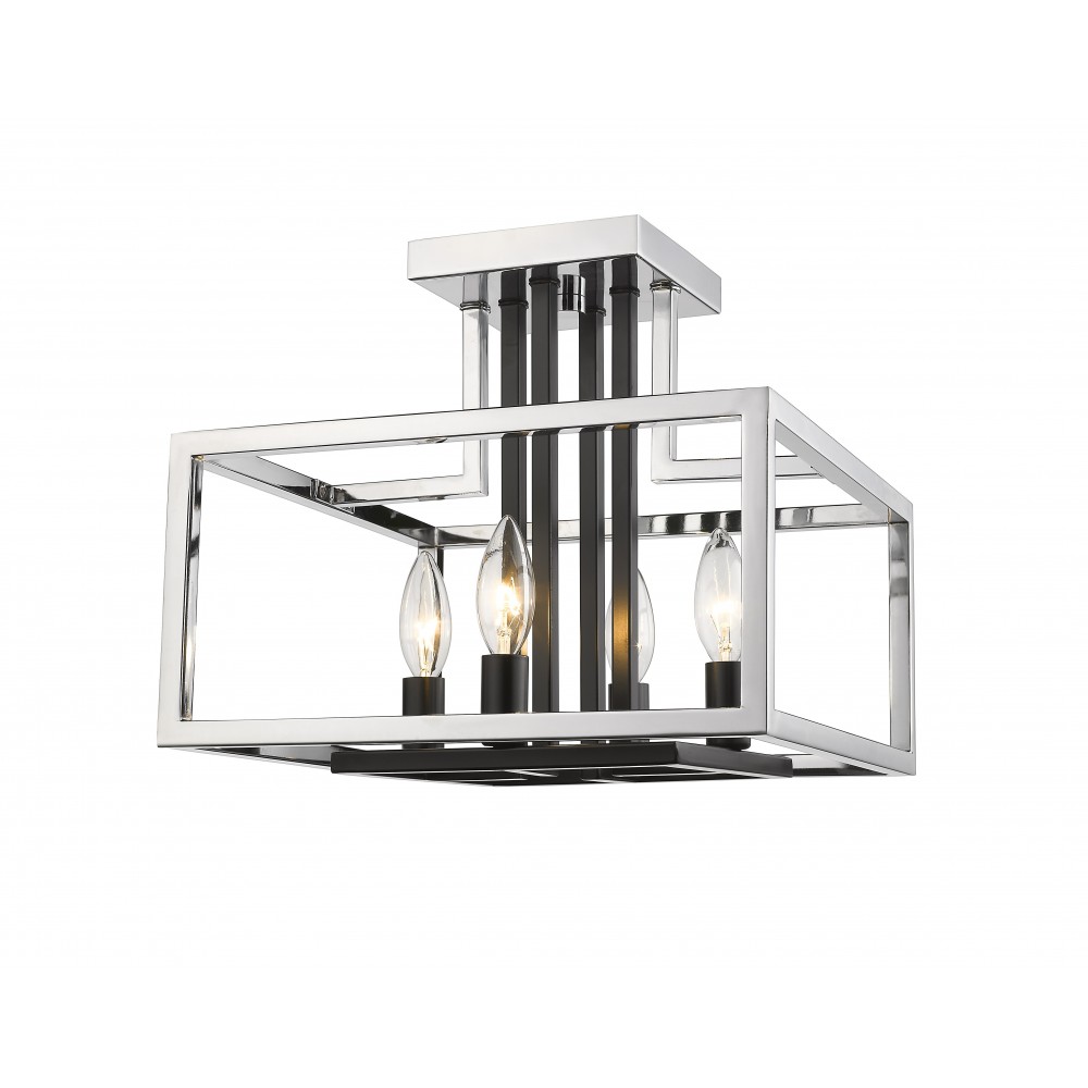 Z-Lite 4 Light Semi Flush Mount