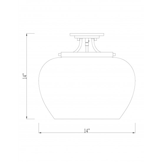 Z-Lite 3 Light Semi Flush Mount