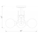 Z-Lite 3 Light Semi Flush Mount