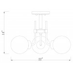 Z-Lite 3 Light Semi Flush Mount