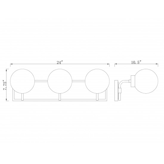 Z-Lite 3 Light Vanity