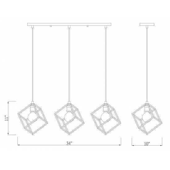 Z-Lite 3 Light Island/Billiard