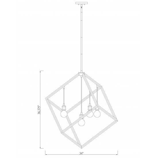 Z-Lite 4 Light Pendant