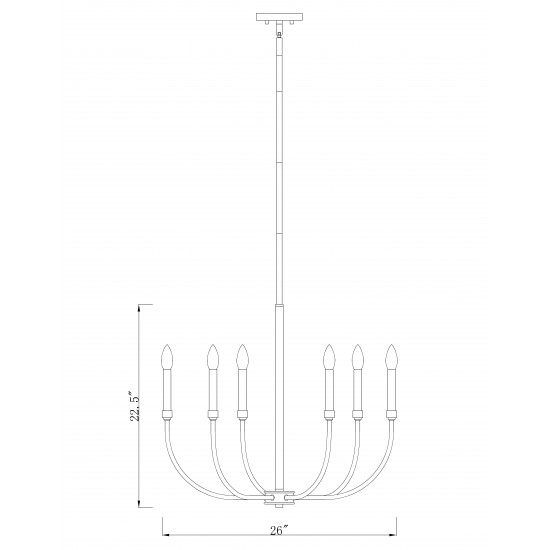 Z-Lite 6 Light Chandelier