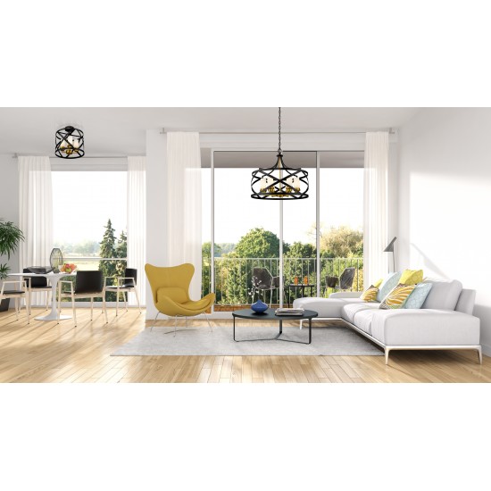 Z-Lite 4 Light Semi Flush Mount