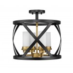 Z-Lite 4 Light Semi Flush Mount