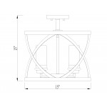 Z-Lite 4 Light Semi Flush Mount