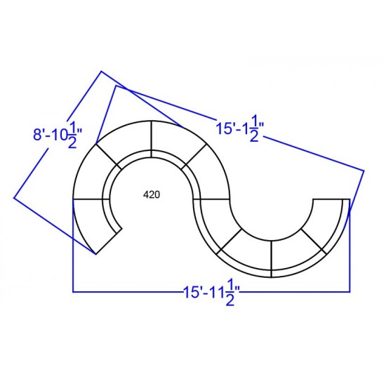 Black LeatherSoft Reception Configuration, 9 Pieces