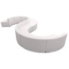 Melrose White LeatherSoft Reception Configuration, 9 Pieces