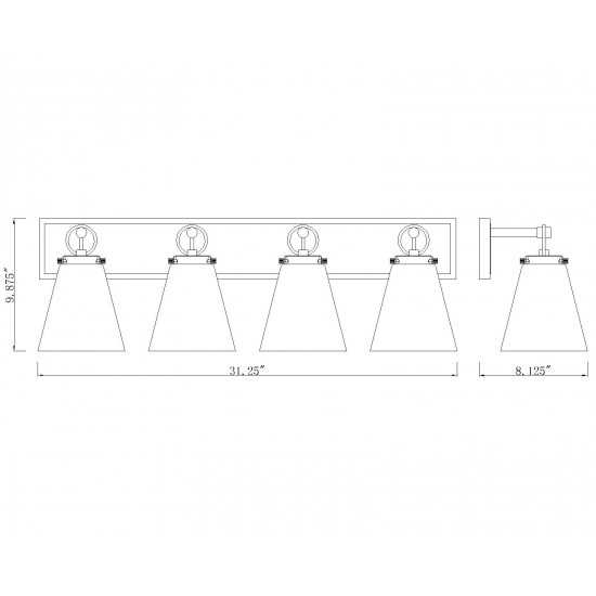 Z-Lite 4 Light Vanity