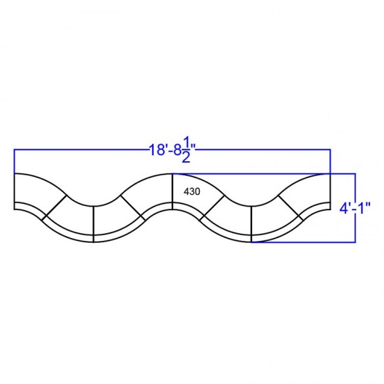 Black LeatherSoft Reception Configuration, 8 Pieces