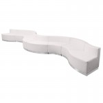 Melrose White LeatherSoft Reception Configuration, 8 Pieces