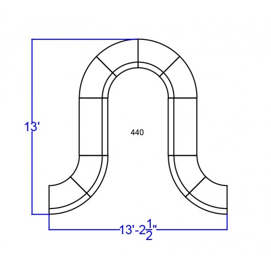 Black LeatherSoft Reception Configuration, 10 Pieces