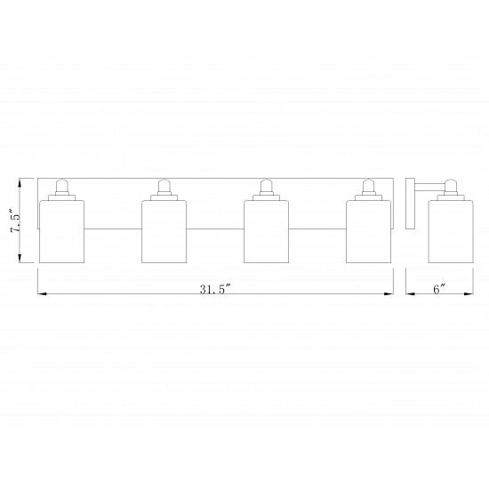 Z-Lite 4 Light Vanity