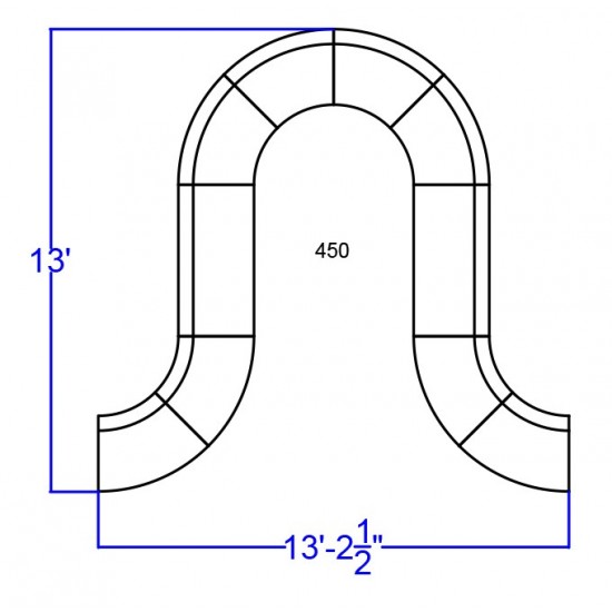 Black LeatherSoft Reception Configuration, 10 Pieces