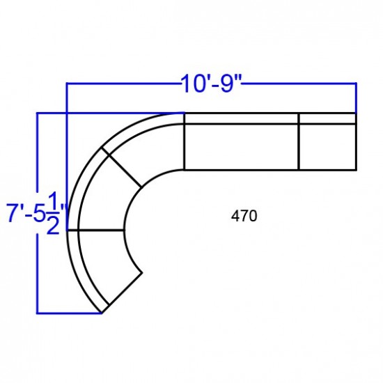 Black LeatherSoft Reception Configuration, 5 Pieces