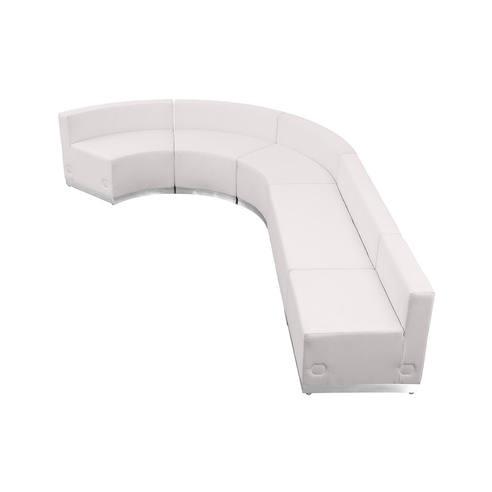 Melrose White LeatherSoft Reception Configuration, 5 Pieces Melrose White LeatherSoft Reception Configuration, 5 Pieces
