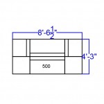 Black LeatherSoft Reception Configuration, 6 Pieces