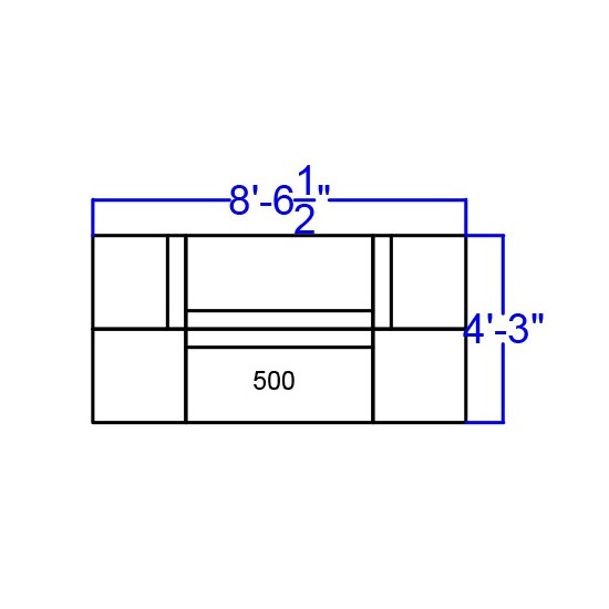 Black LeatherSoft Reception Configuration, 6 Pieces