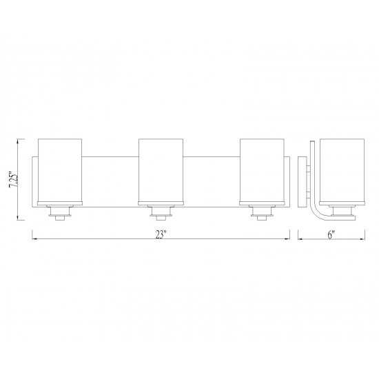 Z-Lite 3 Light Vanity