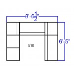 Black LeatherSoft Reception Configuration, 6 Pieces