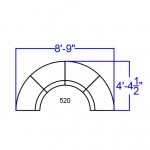 Black LeatherSoft Reception Configuration, 4 Pieces