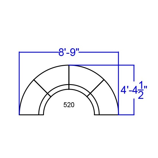 Black LeatherSoft Reception Configuration, 4 Pieces