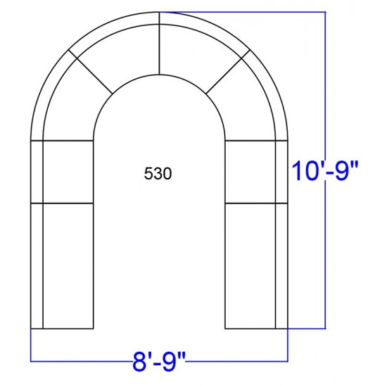 Black LeatherSoft Reception Configuration, 8 Pieces