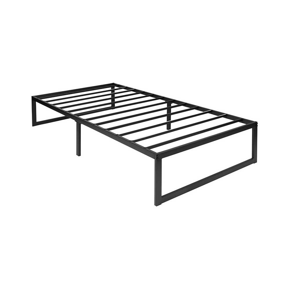 14 Inch Metal Platform Bed Frame - No Box Spring Needed with Steel Slat Support and Quick Lock Functionality (Twin) 14 Inch Metal Platform Bed Frame - No Box Spring Needed with Steel Slat Support and Quick Lock Functionality (Twin)
