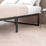 14 Inch Metal Platform Bed Frame - No Box Spring Needed with Steel Slat Support and Quick Lock Functionality (Twin)