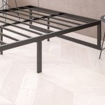 14 Inch Metal Platform Bed Frame - No Box Spring Needed with Steel Slat Support and Quick Lock Functionality (Twin)