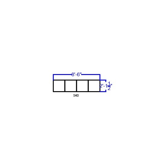 Melrose White LeatherSoft Reception Configuration, 4 Pieces