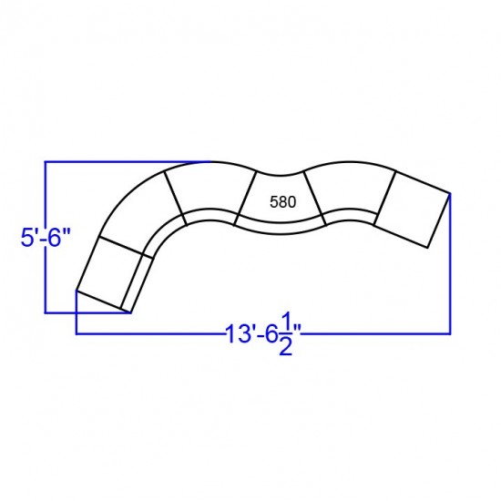 Black LeatherSoft Reception Configuration, 6 Pieces