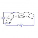 Melrose White LeatherSoft Reception Configuration, 6 Pieces