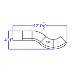 Black LeatherSoft Reception Configuration, 5 Pieces