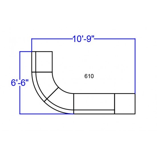 Black LeatherSoft Reception Configuration, 5 Pieces