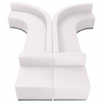 Melrose White LeatherSoft Reception Configuration, 8 Pieces