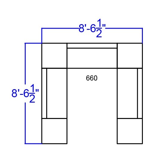 Black LeatherSoft Reception Configuration, 7 Pieces