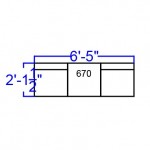 Melrose White LeatherSoft Reception Configuration, 3 Pieces