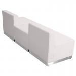 Melrose White LeatherSoft Reception Configuration, 3 Pieces