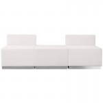 Melrose White LeatherSoft Reception Configuration, 3 Pieces