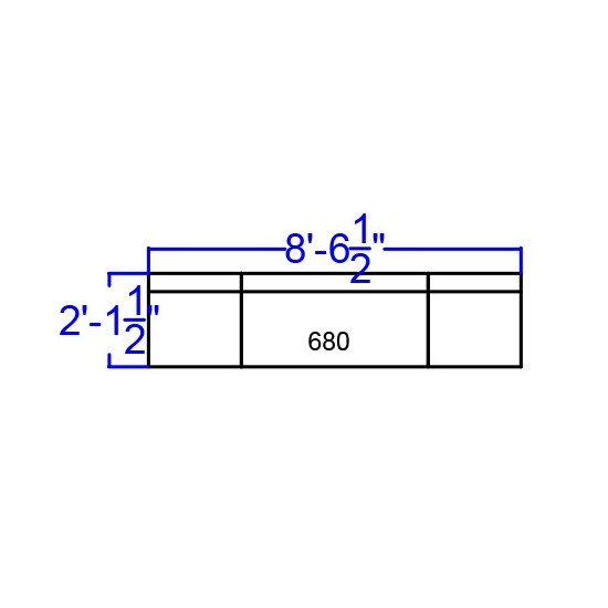 Melrose White LeatherSoft Reception Configuration, 3 Pieces