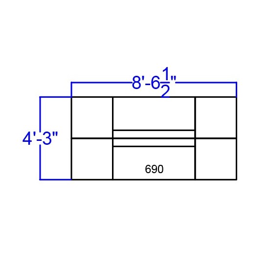 Black LeatherSoft Reception Configuration, 6 Pieces