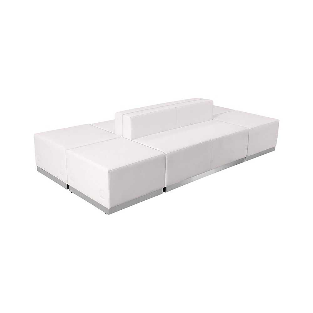 Melrose White LeatherSoft Reception Configuration, 6 Pieces Melrose White LeatherSoft Reception Configuration, 6 Pieces