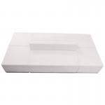 Melrose White LeatherSoft Reception Configuration, 6 Pieces