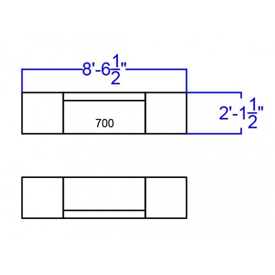 Black LeatherSoft Reception Configuration, 6 Pieces