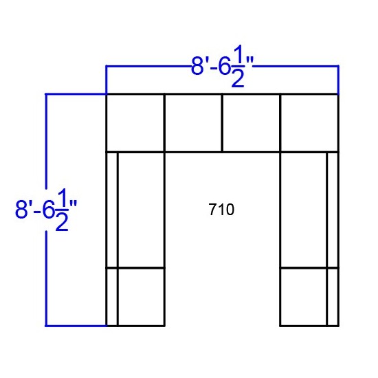 Black LeatherSoft Reception Configuration, 8 Pieces