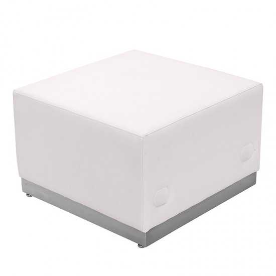 Melrose White LeatherSoft Reception Configuration, 8 Pieces