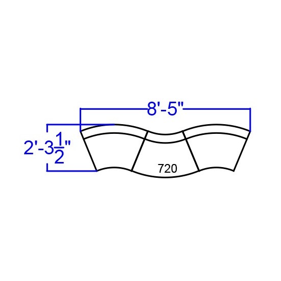 Black LeatherSoft Reception Configuration, 3 Pieces